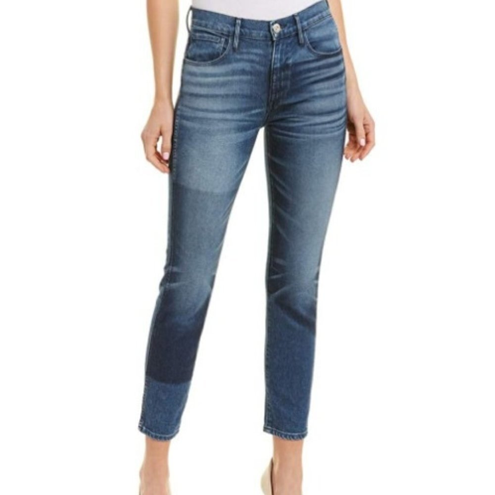 3x1 Women's W3 Shadow Blue Straight Authentic Crop Jean - 25